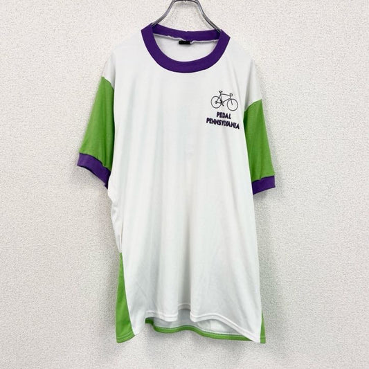 80s～　GOOD STUFF SPORTSWER　半袖プリントTシャツ　ヴィンテージ　白　ホワイト　XLサイズ
