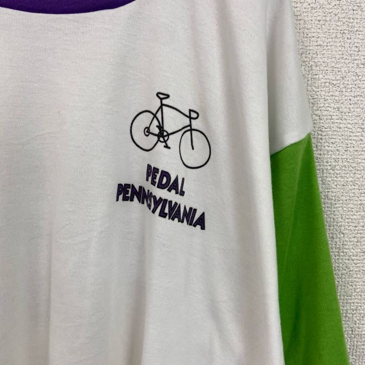 80s～　GOOD STUFF SPORTSWER　半袖プリントTシャツ　ヴィンテージ　白　ホワイト　XLサイズ
