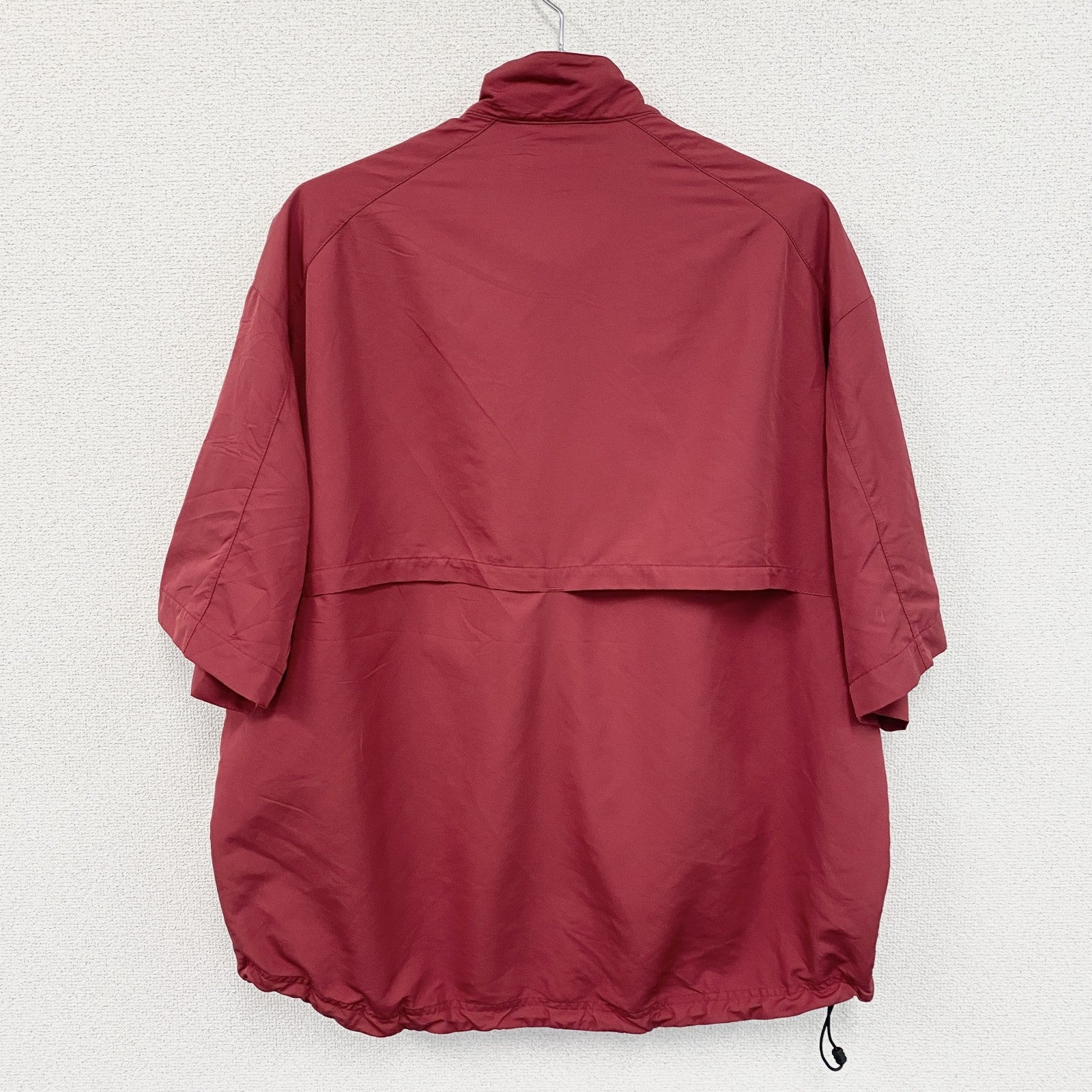 NIKE GOLF　ナイキゴルフ　ハーフジップ半袖Tシャツ　無地　赤　レッド　Lサイズ