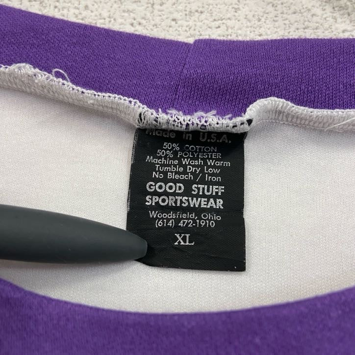 80s～　GOOD STUFF SPORTSWER　半袖プリントTシャツ　ヴィンテージ　白　ホワイト　XLサイズ