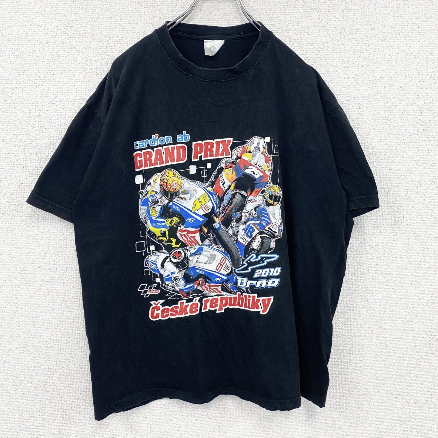 JHK　GRAND PAIX　motoGP　モトGP　半袖プリントTシャツ　黒　ブラック　2XLサイズ
