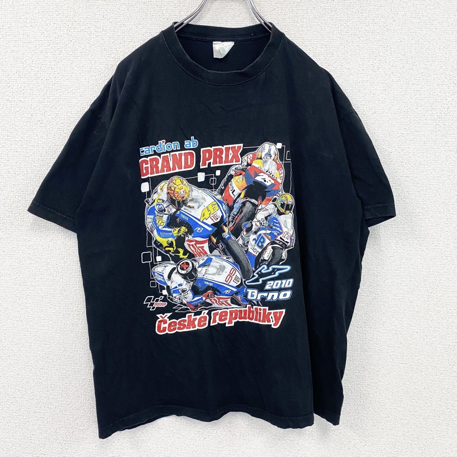 JHK　GRAND PAIX　motoGP　モトGP　半袖プリントTシャツ　黒　ブラック　2XLサイズ