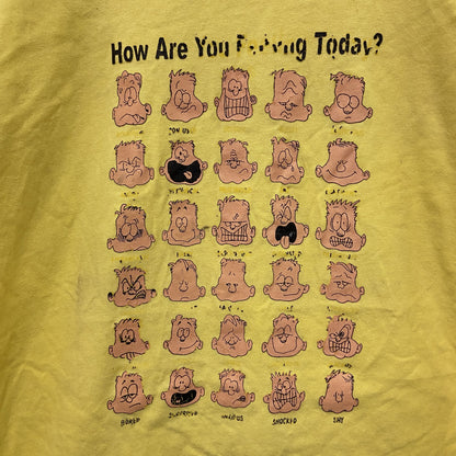 90s～　半袖リンガーTシャツ　Feeling　フェイス　ヴィンテージ　黄色　イエロー　XLサイズ