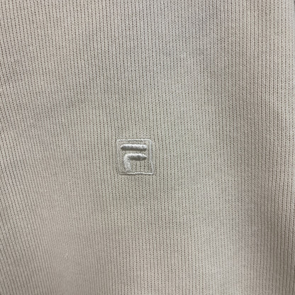 FILA　フィラ　コットンニットセーター　ヘンリーネック　ボタン付き　アイボリー　XLサイズ