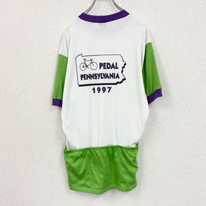 80s～　GOOD STUFF SPORTSWER　半袖プリントTシャツ　ヴィンテージ　白　ホワイト　XLサイズ