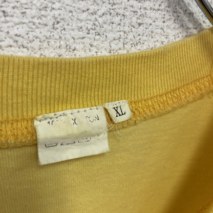90s～　半袖リンガーTシャツ　Feeling　フェイス　ヴィンテージ　黄色　イエロー　XLサイズ