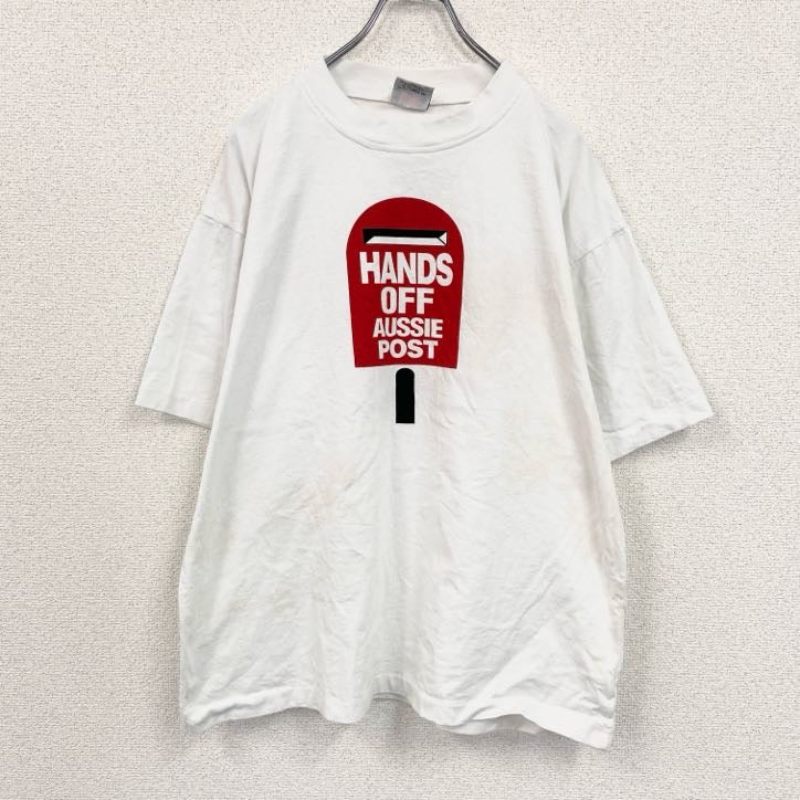 90s　GO AUSTRALIA　半袖プリントTシャツ　ヴィンテージ　シングルステッチ　白　ホワイト　XLサイズ