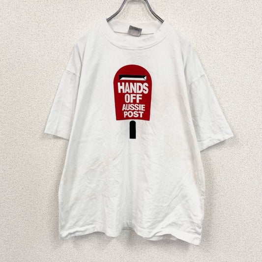 90s　GO AUSTRALIA　半袖プリントTシャツ　ヴィンテージ　シングルステッチ　白　ホワイト　XLサイズ