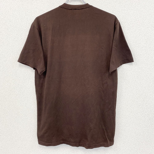 80s～　JERZEES　ジャージーズ　半袖プリントTシャツ　シングルステッチ　茶　ブラウン　XLサイズ