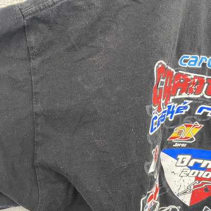 JHK　GRAND PAIX　motoGP　モトGP　半袖プリントTシャツ　黒　ブラック　2XLサイズ