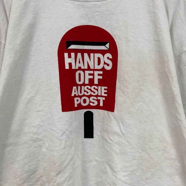 90s　GO AUSTRALIA　半袖プリントTシャツ　ヴィンテージ　シングルステッチ　白　ホワイト　XLサイズ