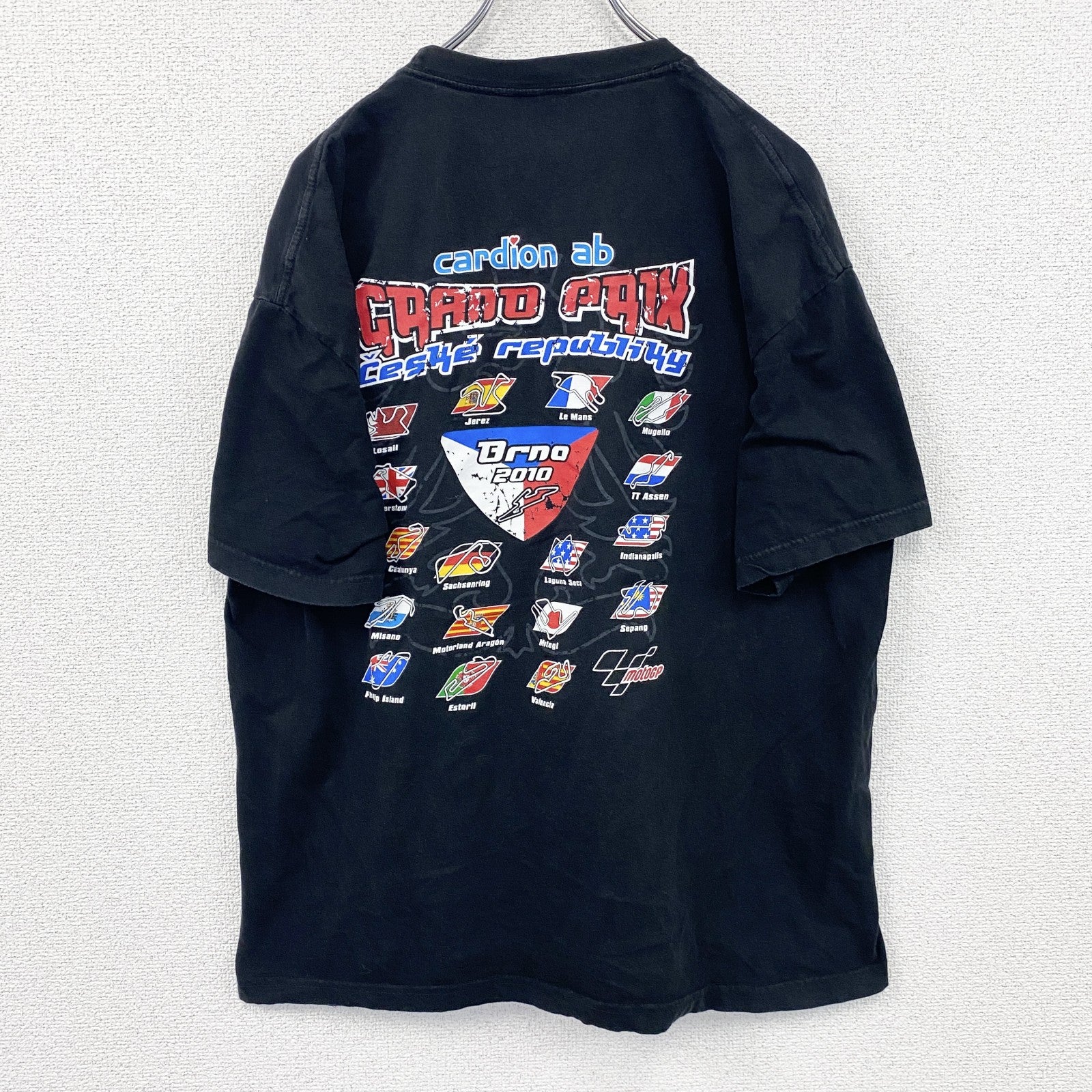 JHK　GRAND PAIX　motoGP　モトGP　半袖プリントTシャツ　黒　ブラック　2XLサイズ