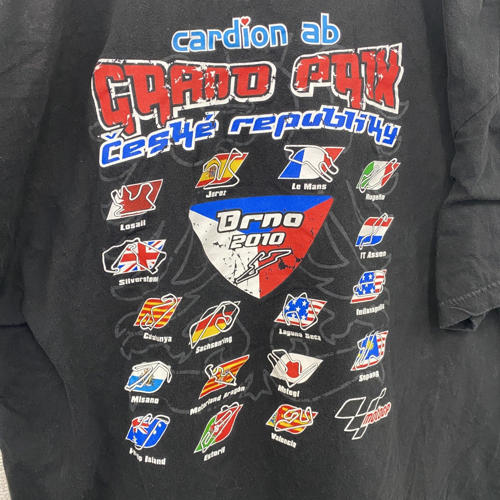 JHK　GRAND PAIX　motoGP　モトGP　半袖プリントTシャツ　黒　ブラック　2XLサイズ
