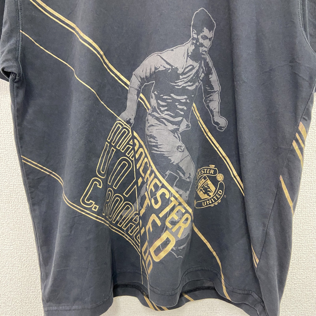 00s　NIKE　ナイキ　Manchester United FC　半袖プリントTシャツ　黒　ブラック　Lサイズ