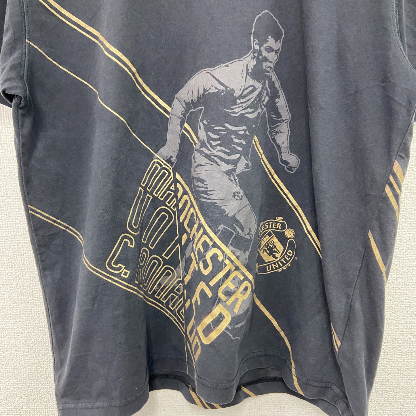 00s　NIKE　ナイキ　Manchester United FC　半袖プリントTシャツ　黒　ブラック　Lサイズ