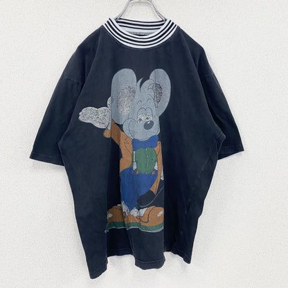 COCOURS OF THE WORLD　半袖プリントTシャツ　キャラクターT　黒　ブラック　Lサイズ