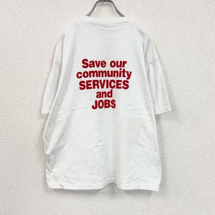 90s　GO AUSTRALIA　半袖プリントTシャツ　ヴィンテージ　シングルステッチ　白　ホワイト　XLサイズ