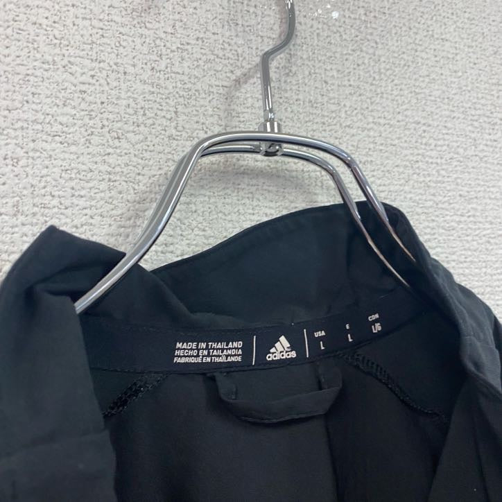 adidas　アディダス　フルジップトラックジャケット/ジャージ　黒　ブラック　Lサイズ