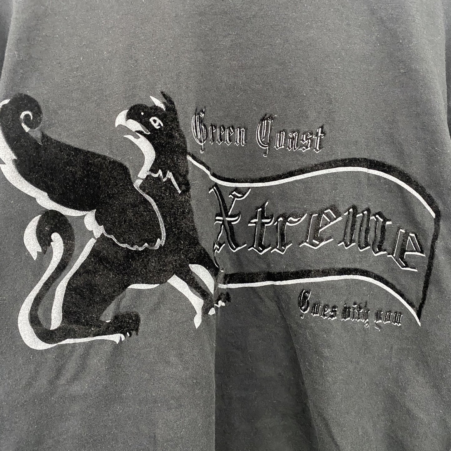 GREEN Coast　長袖Tシャツ/ロンT　ボーダー　黒　ブラック　Mサイズ
