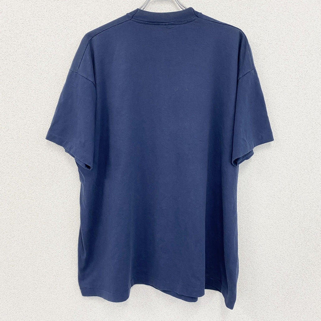 80s～　FURUIT OF LOOM　フルーツオブザルーム　半袖プリントTシャツ　紺　ネイビー　XXXLサイズ