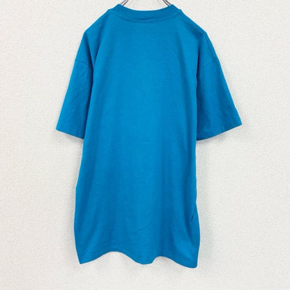 90s　半袖プリントTシャツ　ヴィンテージ　シングルステッチ　青　ブルー　