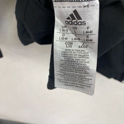 adidas　アディダス　フルジップトラックジャケット/ジャージ　黒　ブラック　Lサイズ