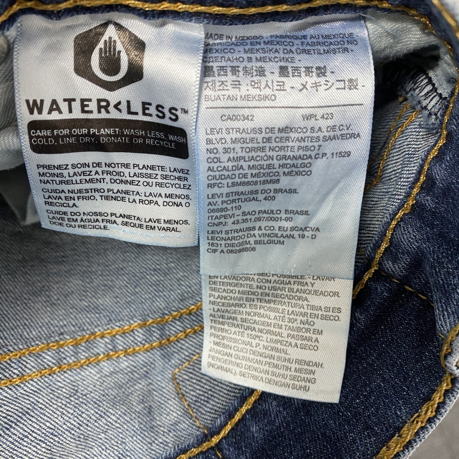 Levi’s　リーバイス　512　デニムパンツ/ジーンズ　縦落ち　インディゴ　W32サイズ