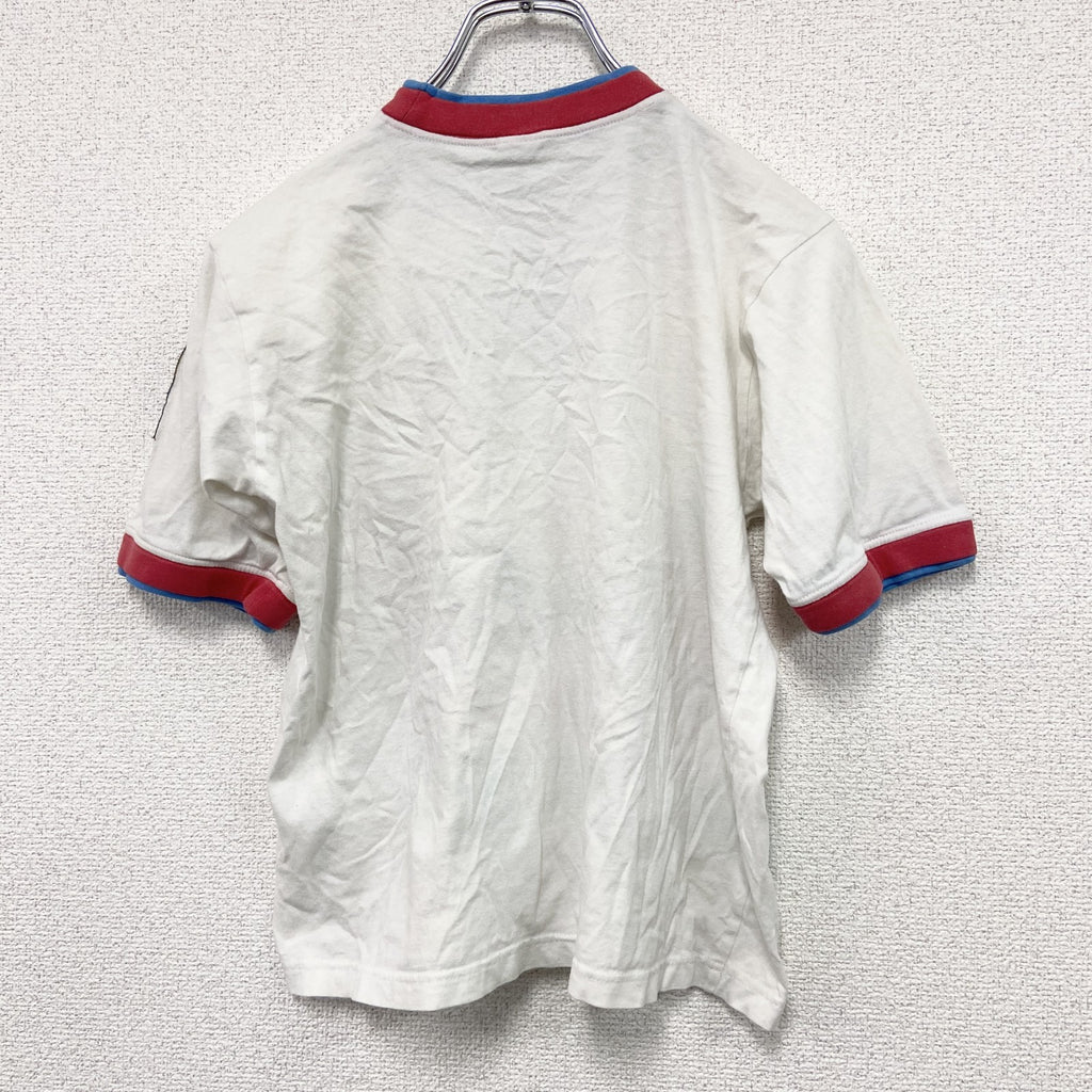 ～90s　young canda　Mickey　ミッキー　Disney　ディズニー　半袖リンガーTシャツ　白　ホワイト
