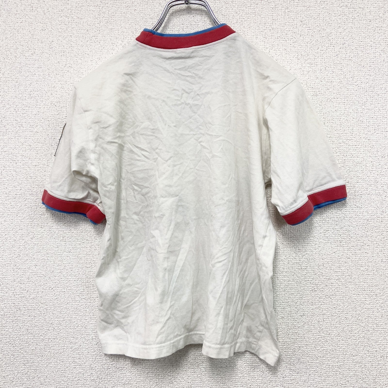 ～90s　young canda　Mickey　ミッキー　Disney　ディズニー　半袖リンガーTシャツ　白　ホワイト