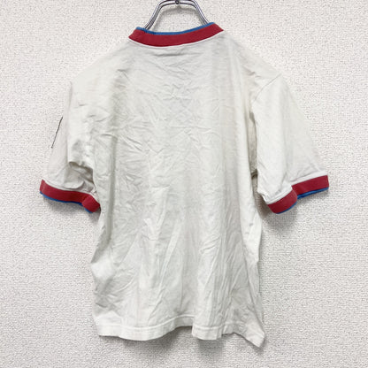 ～90s　young canda　Mickey　ミッキー　Disney　ディズニー　半袖リンガーTシャツ　白　ホワイト