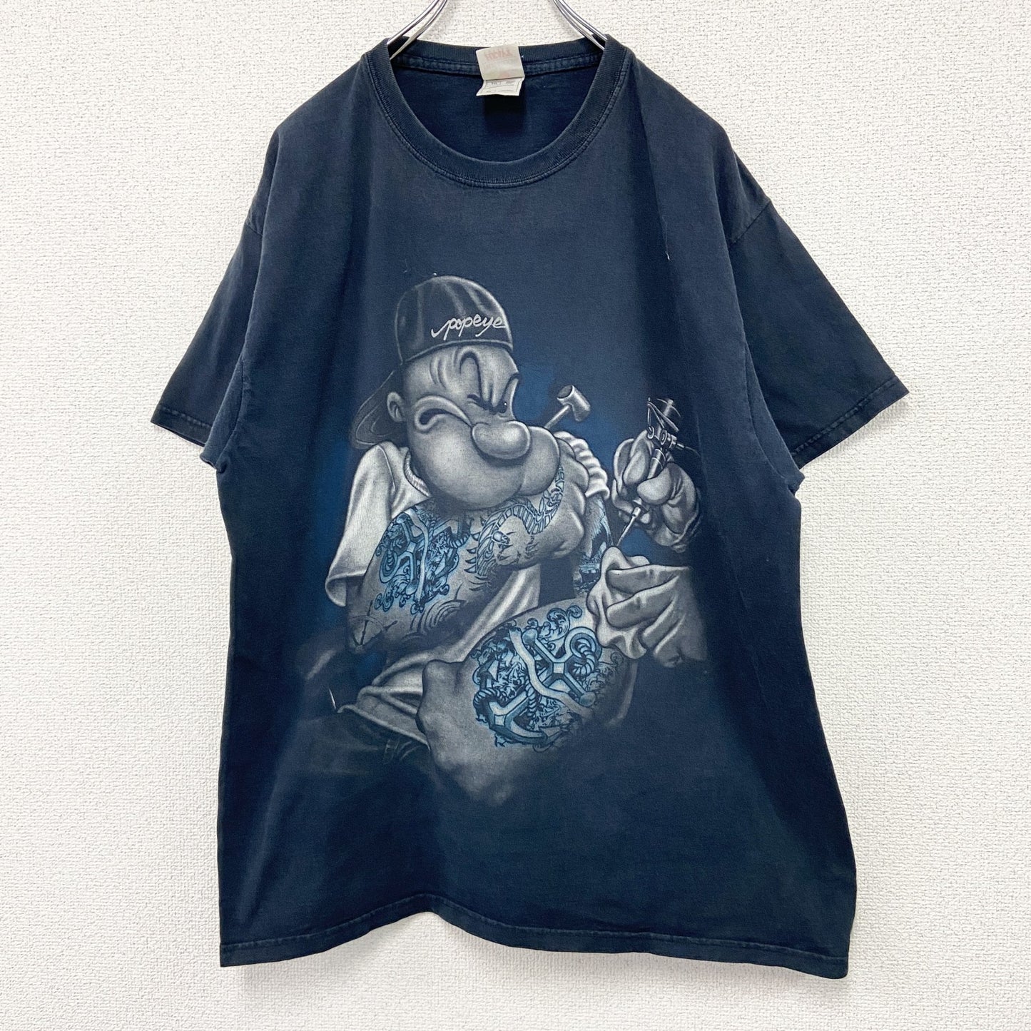 FRUIT OF THE LOOM　フルーツオブザルーム　Popeye　ポパイ　半袖Tシャツ　紺　ネイビー　XLサイズ