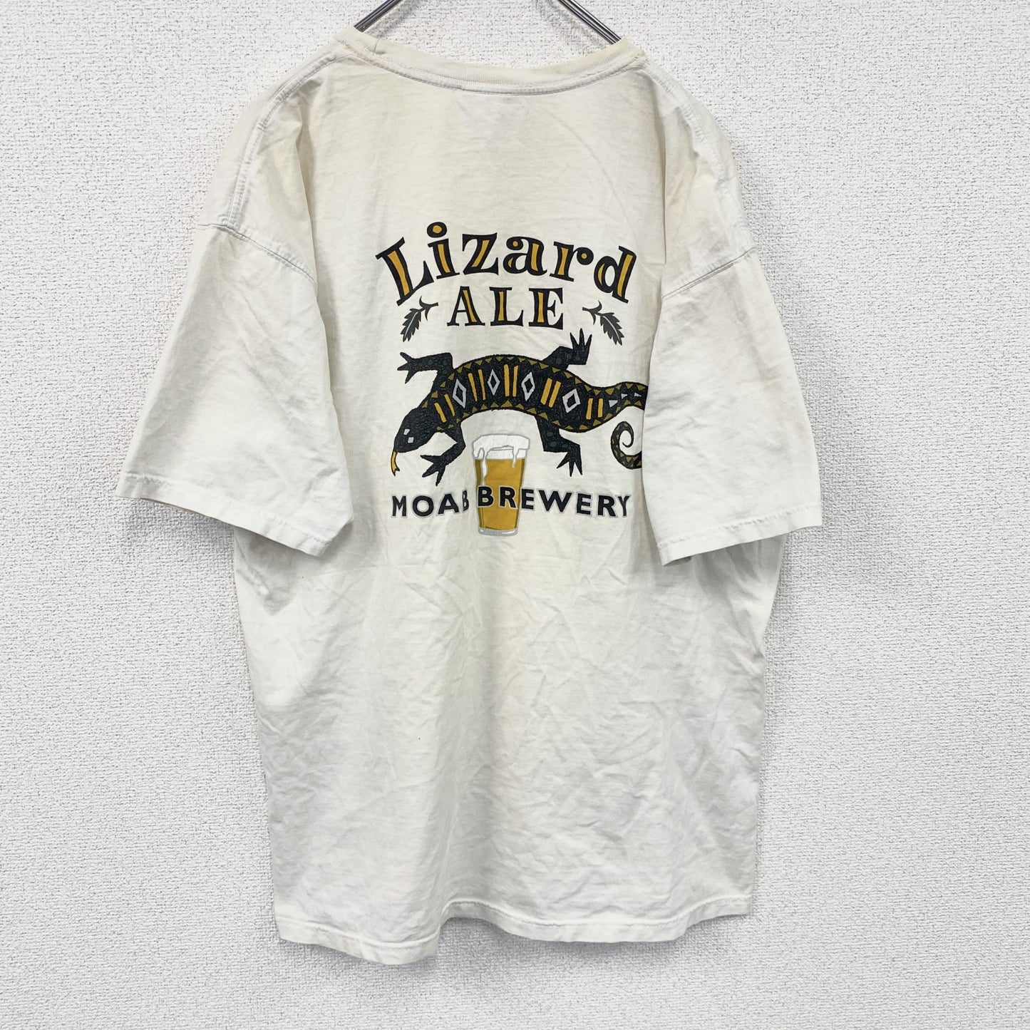 MOAB BREWERY　半袖プリントTシャツ　トカゲ　Beer　ビール　白　ホワイト　Lサイズ