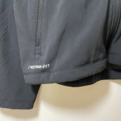 古着 used　NIKE THERMA-FIT ナイキ　長袖ジャンパー　フルジップアウター　ワンポイント刺繍　ラクロス　Mサイズ