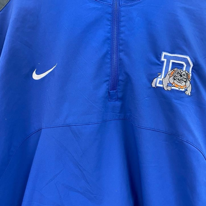 NIKE 　ナイキ　ハーフジップ半袖プルオーバー　青　ブルー　XLサイズ