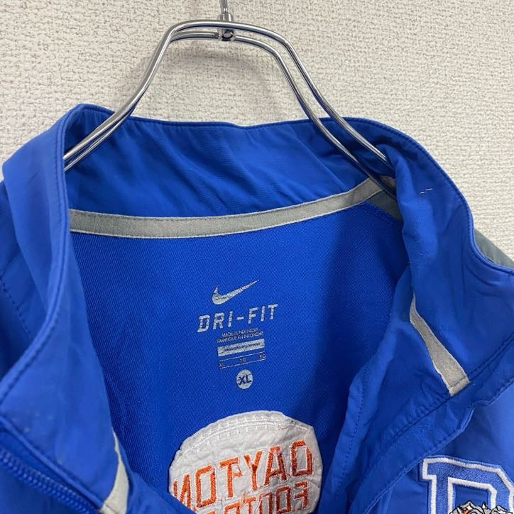 NIKE 　ナイキ　ハーフジップ半袖プルオーバー　青　ブルー　XLサイズ