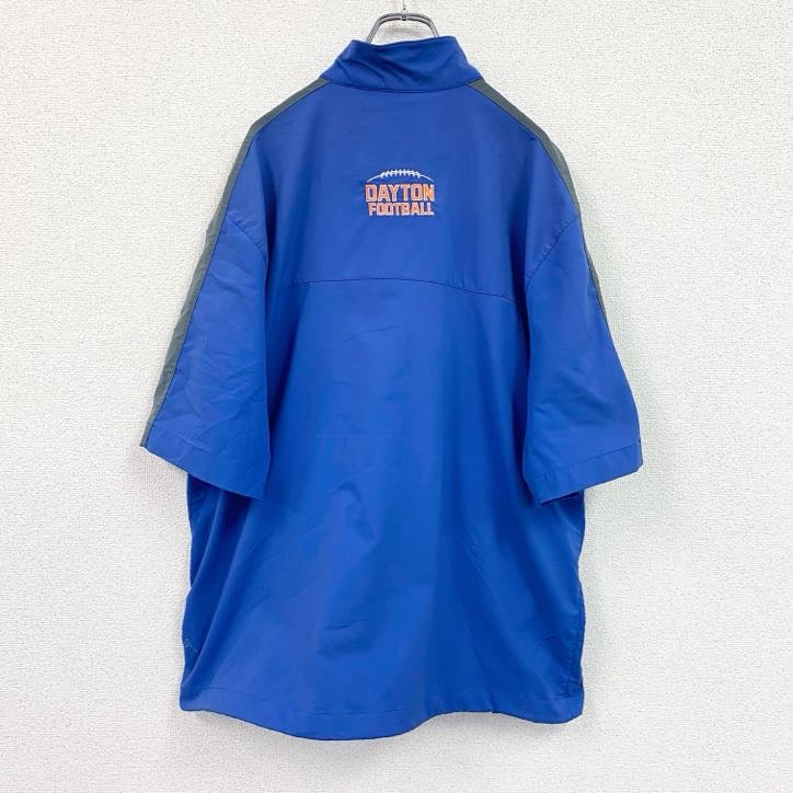 NIKE 　ナイキ　ハーフジップ半袖プルオーバー　青　ブルー　XLサイズ