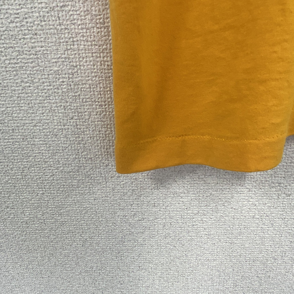80s～　FRUIT OF LOOM　半袖プリントTシャツ　ヴィンテージ　シングルステッチ　黄　イエロー　Lサイズ