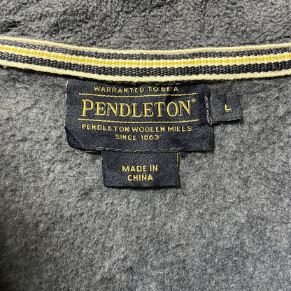 古着 used　PENDLETON ペンドルトン　長袖ハーフジップフリースジャケット　プルオーバー　ワンポイントワッペン　Lサイズ