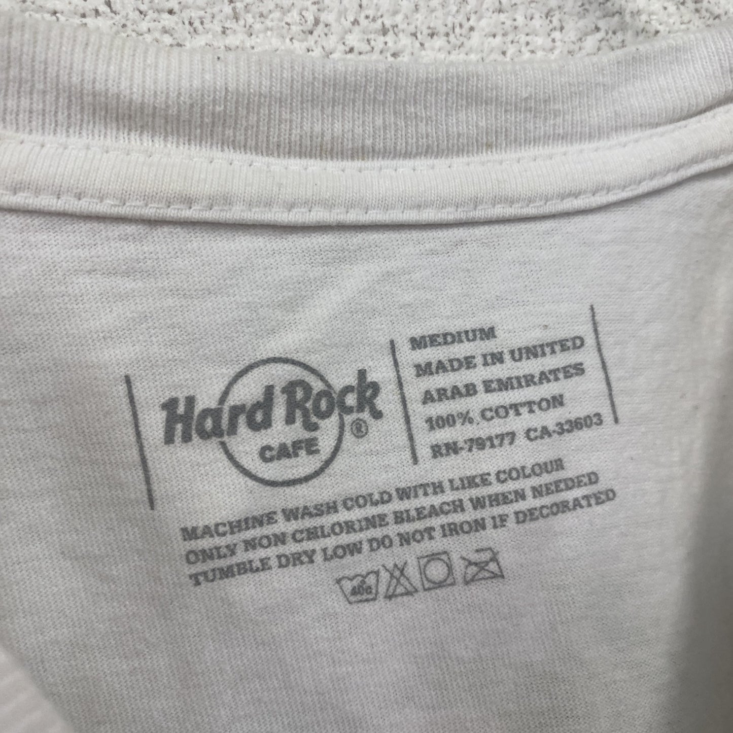 Hard Rock Cafe　ハードロックカフェ　半袖プリントTシャツ　白　ホワイト　Mサイズ