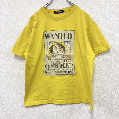 XSHADOW　ONE PIESE　ワンピース　モンキーDルフィ　半袖Tシャツ　アニメT　黄色　イエロー　Lサイズ