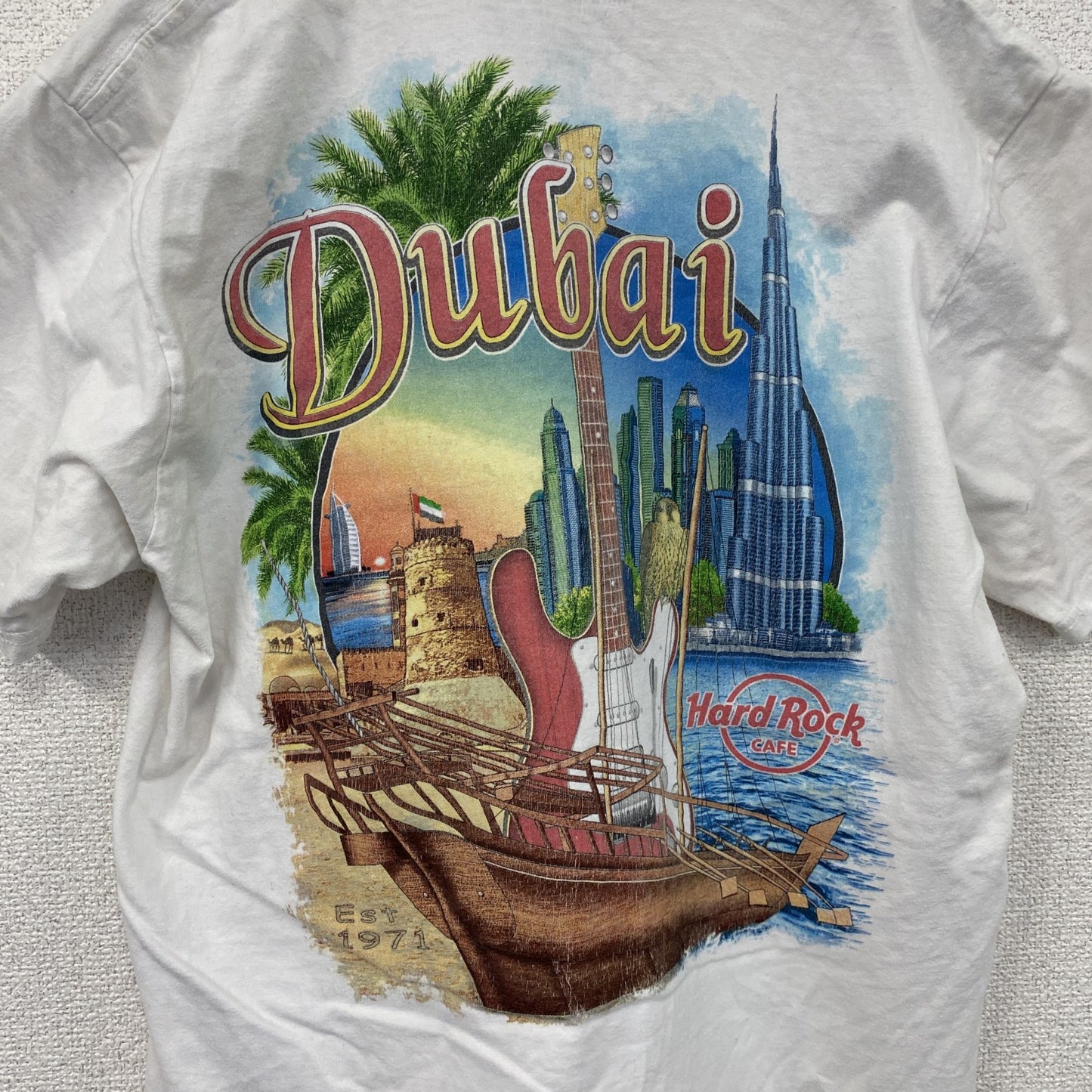 Hard Rock Cafe　ハードロックカフェ　半袖プリントTシャツ　白　ホワイト　Mサイズ