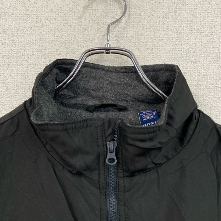 CHAPS　ラルフローレン　フルジップベスト　フリースライナー　黒　ブラック　グレー　XLサイズ