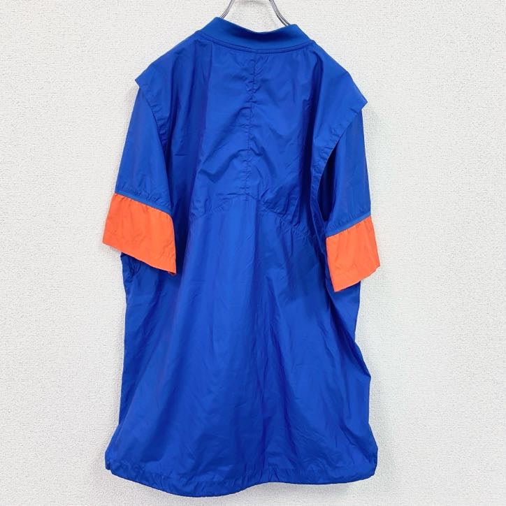 NIKE 　ナイキ　ハーフジップ半袖プルオーバー　青　ブルー　Lサイズ