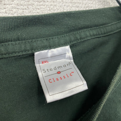 Stedman Classic　半袖プリントTシャツ　釣り　ミミズ　ユーロ　深緑　ディープグリーン　2XLサイズ