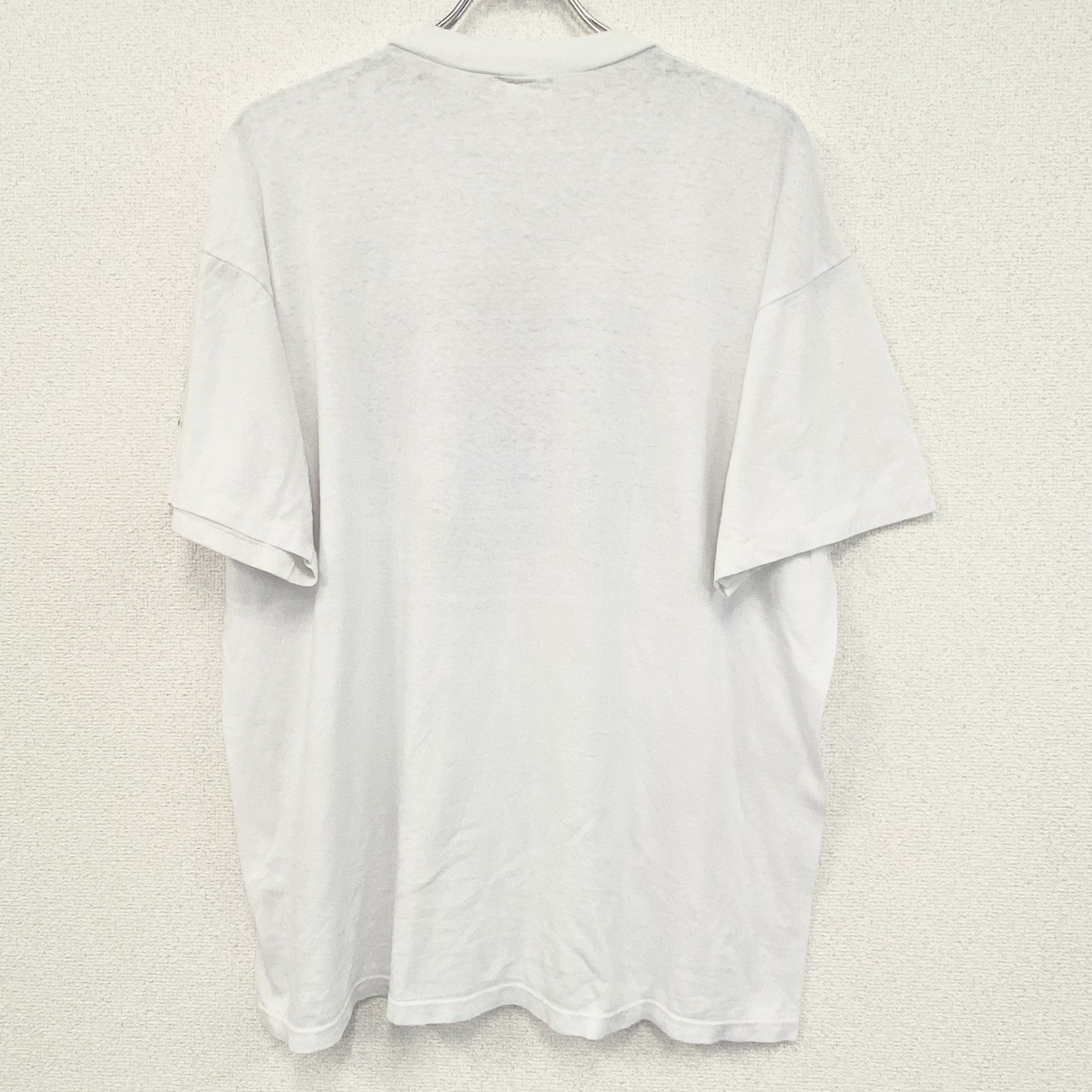90s　HUMEUR DESIGN　半袖プリントアニマルTシャツ　シングルステッチ　ユーロヴィンテージ　白　ホワイト　Lサイズ