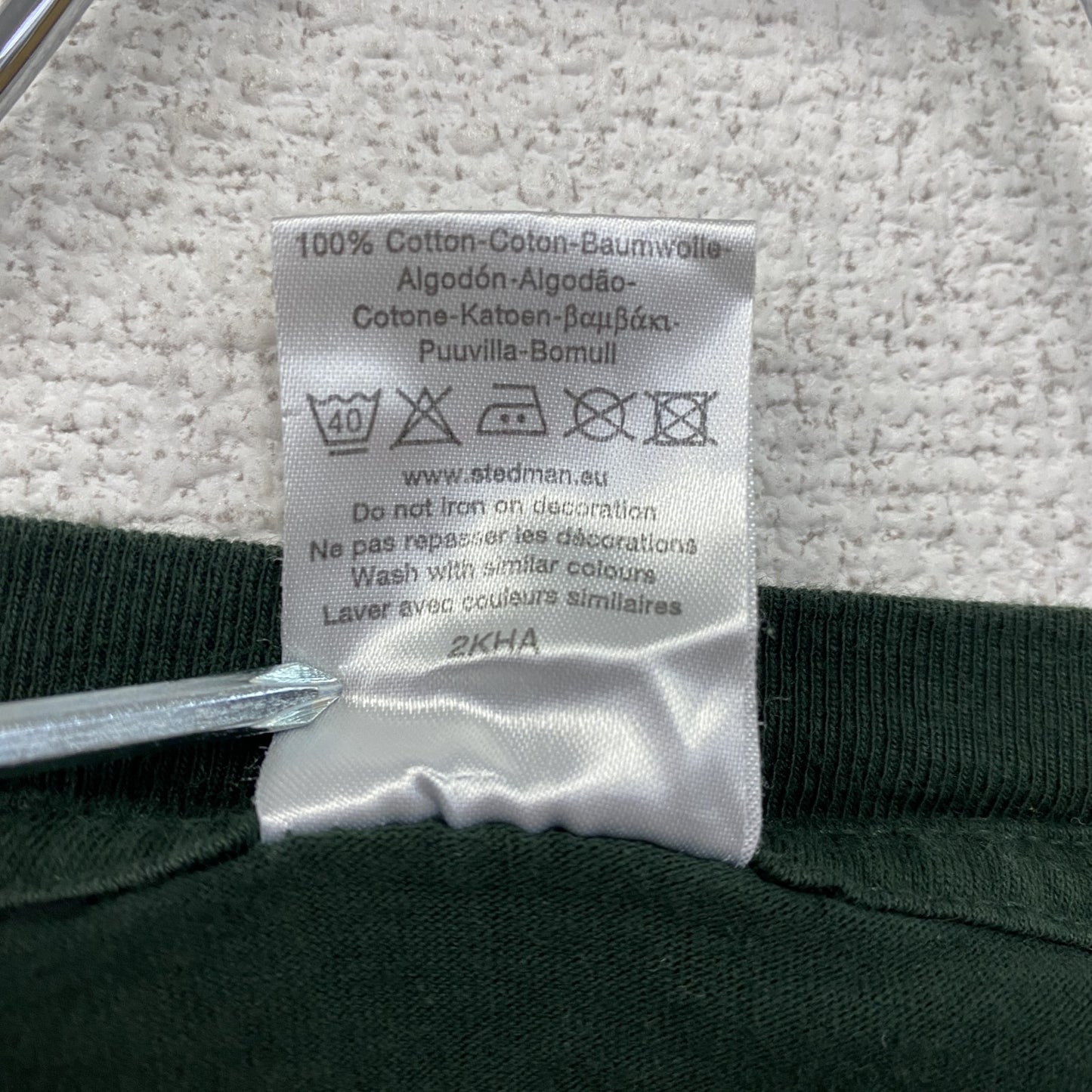 Stedman Classic　半袖プリントTシャツ　釣り　ミミズ　ユーロ　深緑　ディープグリーン　2XLサイズ