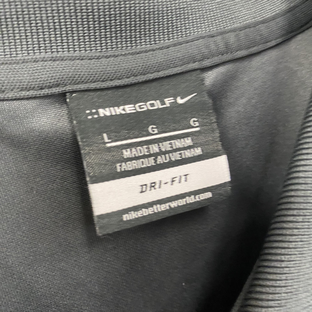NIKE GOLF　ナイキゴルフ　半袖ポロシャツ　刺繍ロゴ　黒　ブラック　Lサイズ