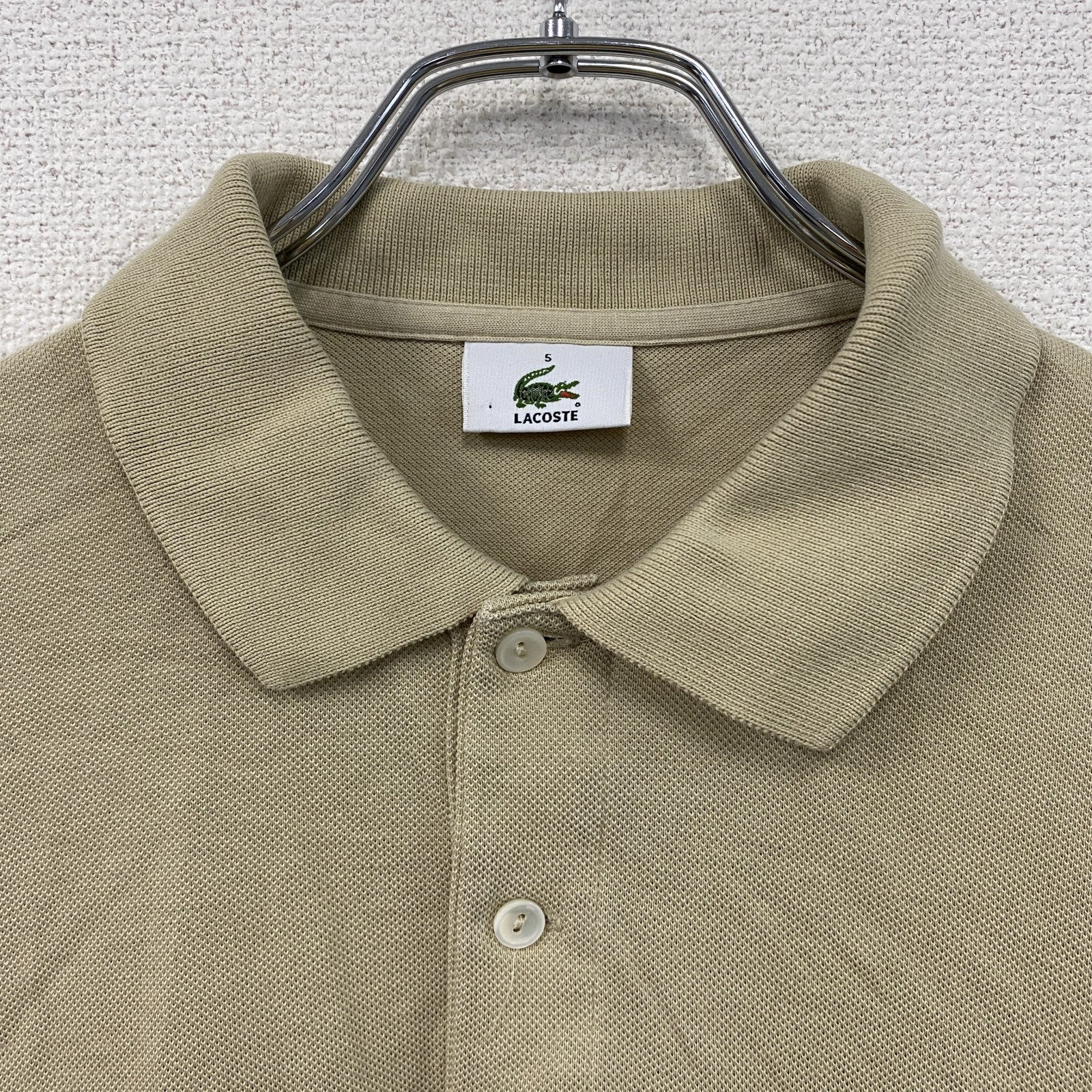 LACOSTE　ラコステ　半袖ポロシャツ　ベージュ　5サイズ