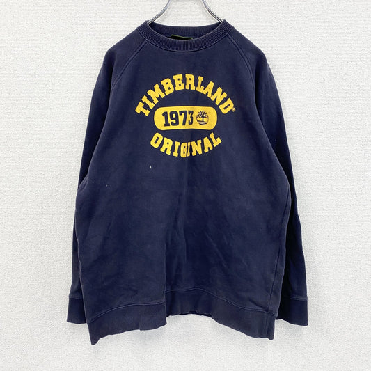 ～00s　Timberland　ティンバーランド　スウェット/トレーナー　カプセルプリント　紺　ネイビー　XSサイズ