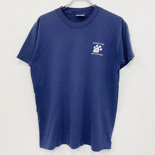 90s　ONEITA　半袖プリントTシャツ　シングルステッチ　紺　ネイビー　Lサイズ